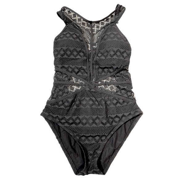 Becca High Neck Crochet One Piece - Picture 6 of 14